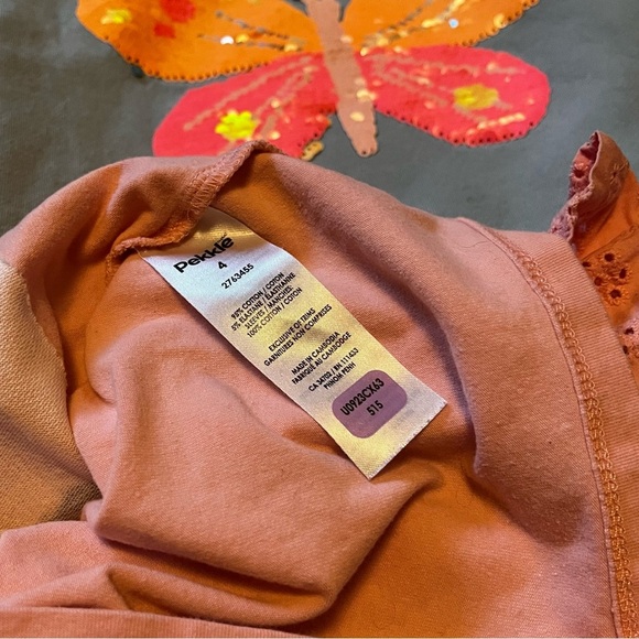Girls 4T Clothing Bundle Old Navy, H&M, Pekkle Tops Hoodie Butterfly Fruit - Picture 9 of 12